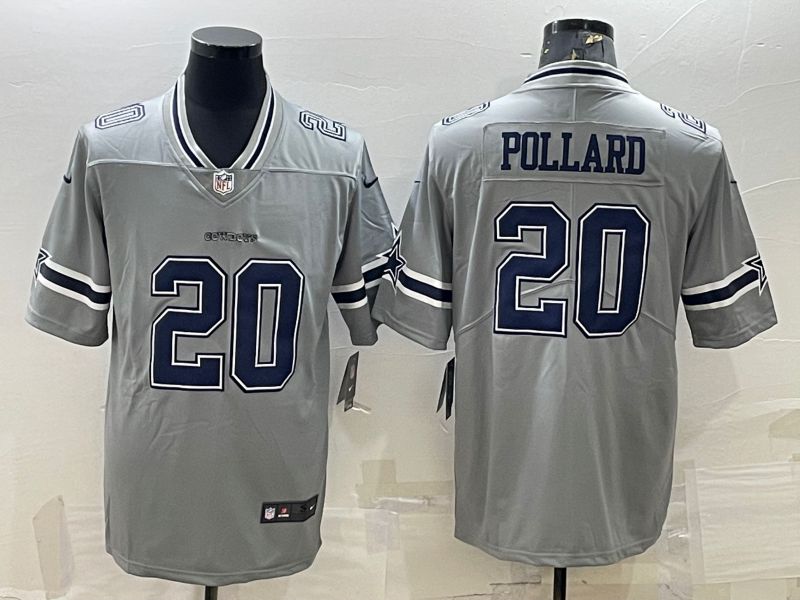 Men Dallas Cowboys 20 Pollard Grey 2022 Nike Limited Vapor Untouchable NFL Jersey